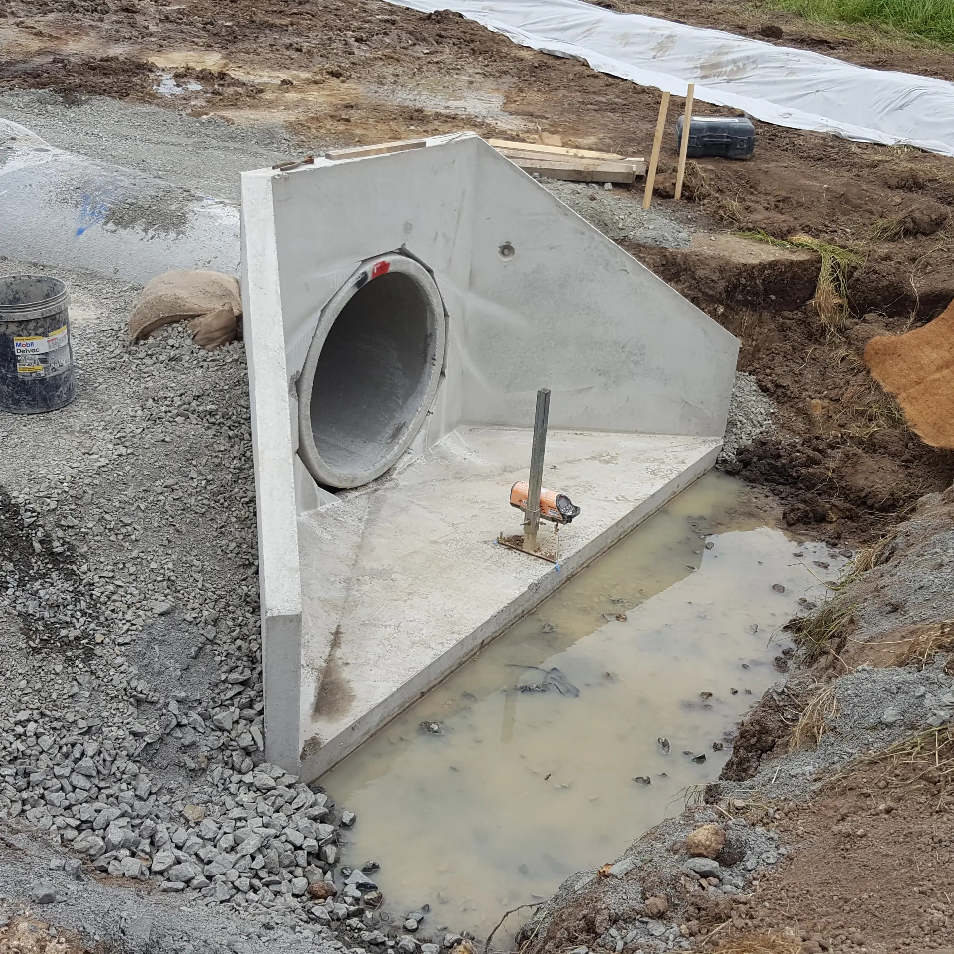 Humes Concrete Precast Wingwalls Culvert side shot