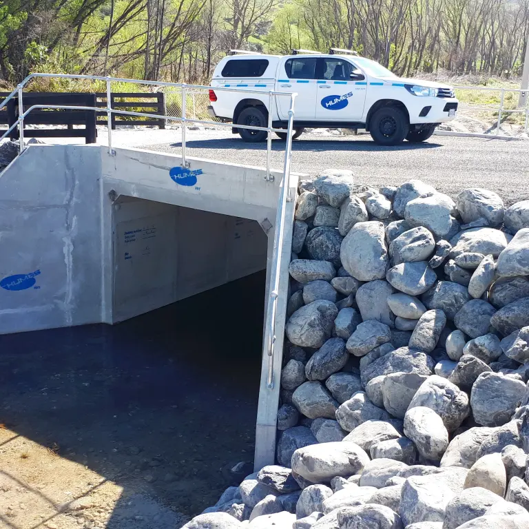 Humes precast Concrete Box Culvert underpass vehicle shot v2