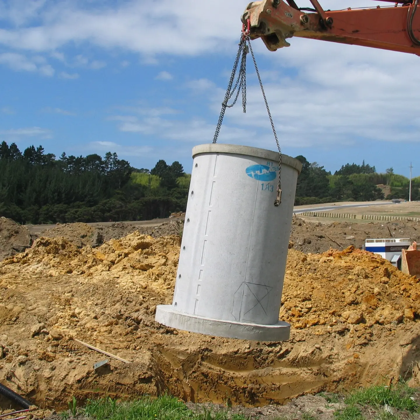 thumbnail Manhole base being placed